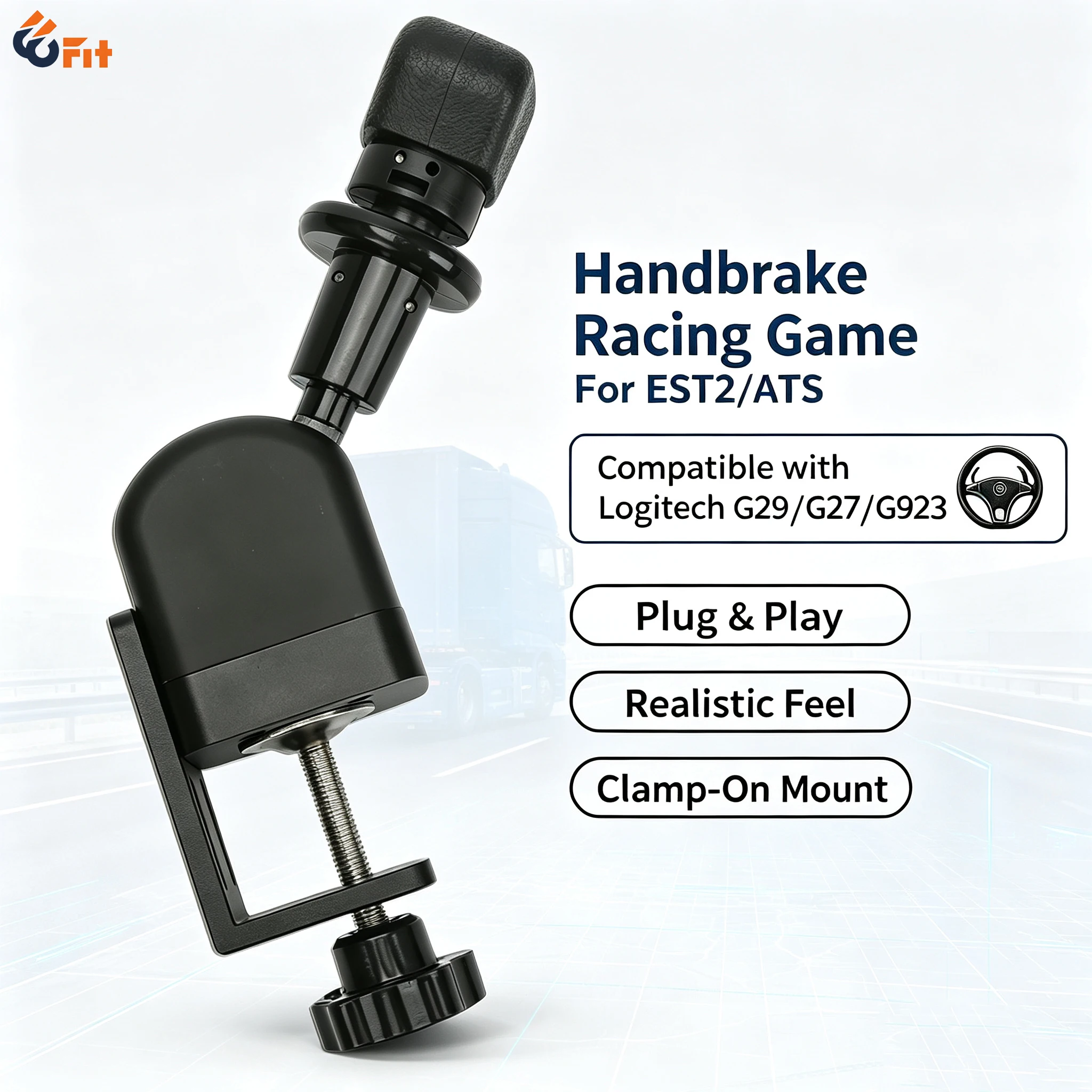 Frein à main USB pour simulateur de course PC ETS2, compatible avec Logitech G923, G27, G29, Thrustmaster T300, pour simulateur de camion européen/américain