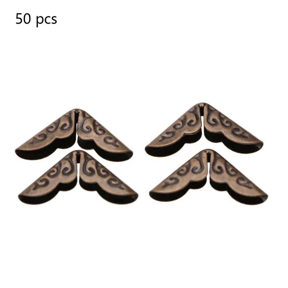 50PCS 15mm Metal Book Corner Protectors Gold / Bronze / Yellow Iron Book Corner Guards / Edge Cover Vintage / Retro Style