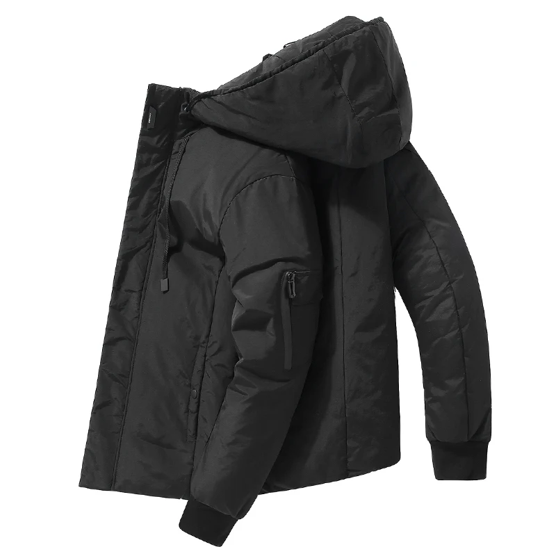 Solid Color Down Jacket High Quality Men Clothing Thickened Warm Parkas Wind-Resistant Outwear Comfortable Hot Roupas Masculinas
