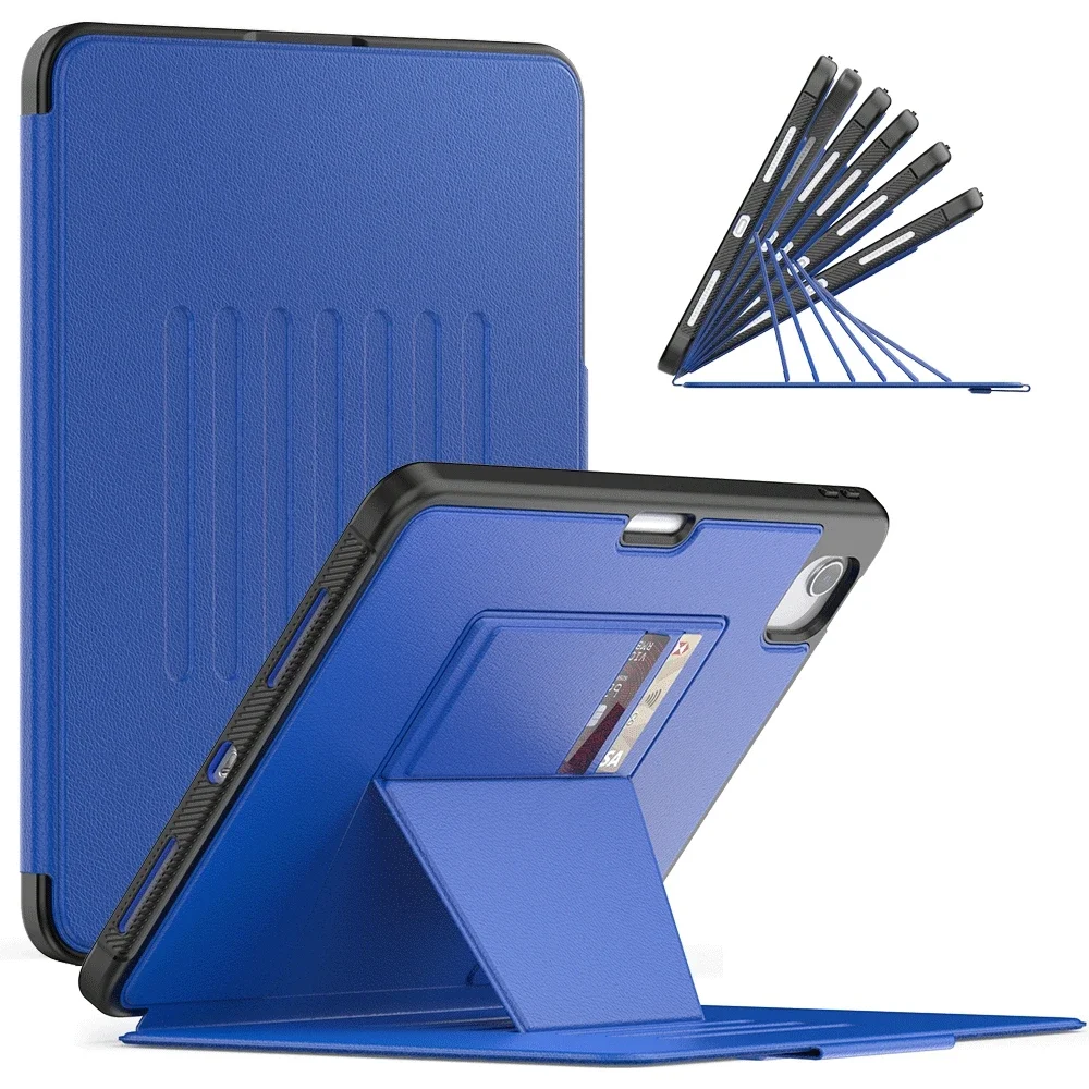 Magnet Smart Case für iPad Air 11 2026 Pro 11 2018-2025 Air 4 Air 5 10.9 2022 Stoßfeste Hülle mit Mehrwinkel-Ständer und Schnallenverschluss