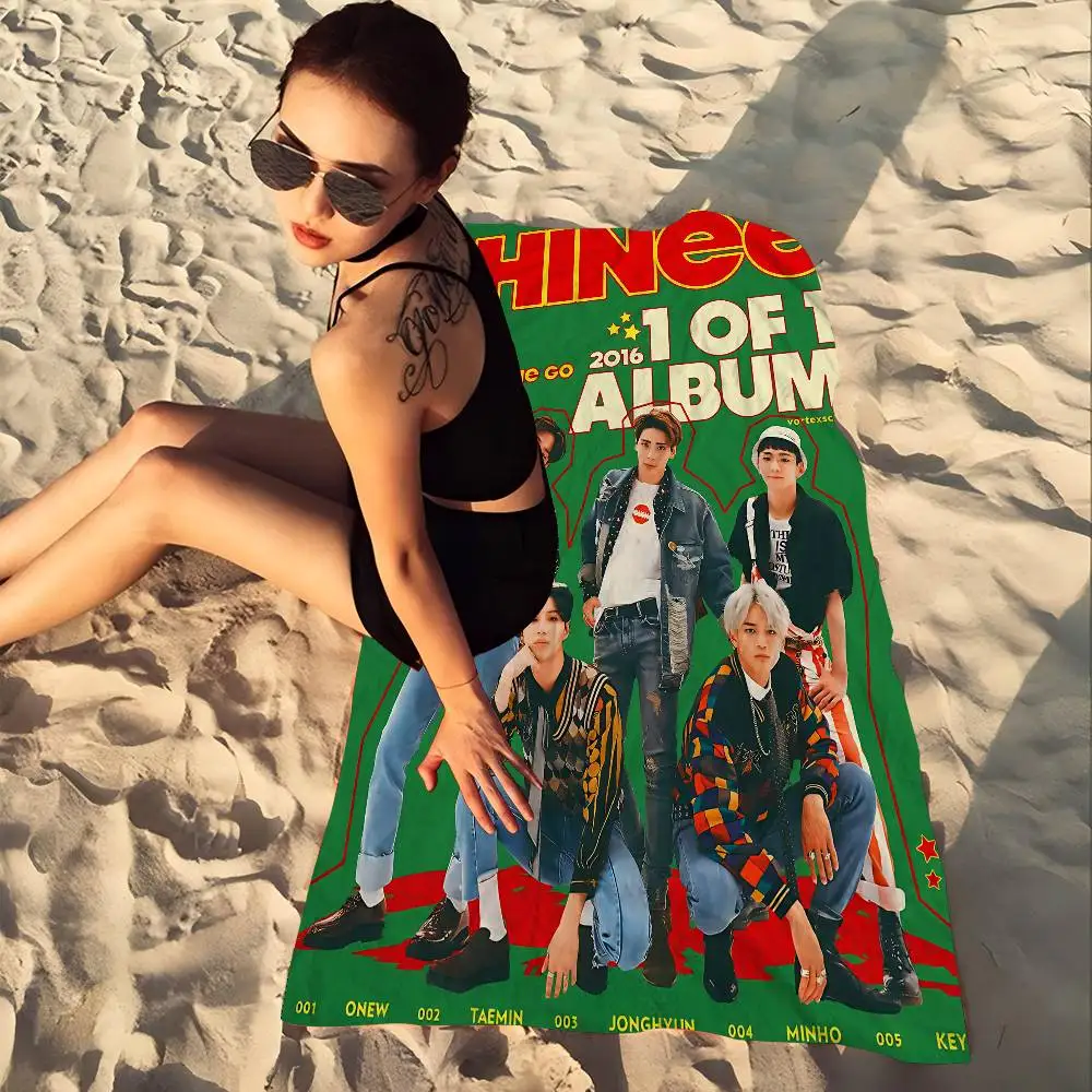 S-SHINeeS Kpop Band Microfiber Beach Towel Absorbent Quick dry Soft Yoga Swimming Resort Mountain Climbing Towel
