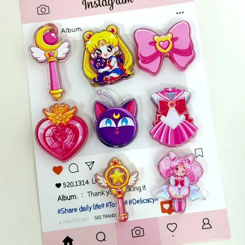10/20pcs for Sailor Moon through-hole beaded DIY mobile phone chain keychain beaded pen accessory material - view 2