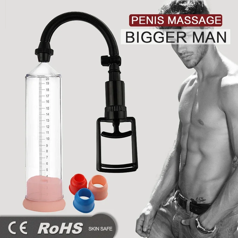 Vacuum Penis Pump Vibrator Penis Enlarger Stretcher Penis Enlargement Men's Power Beginner Man Sex Toys for Men