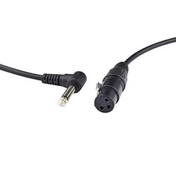 Right Angled L 30cm 1/4''Jack 6.35mm Mono Male / Female to XLR Male Microphone Mixer Audio Converter Cable