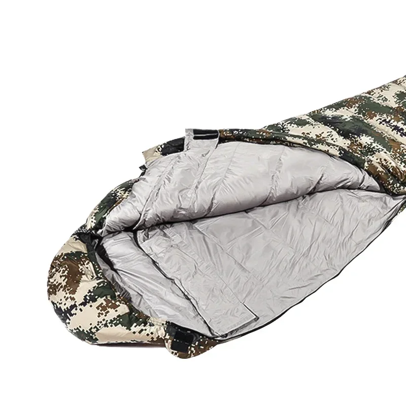 Sleeping Bag Portable Duck Down Adult Sleeping Bag Fit for Winter Thermal Outdoor Camping Travel Gear