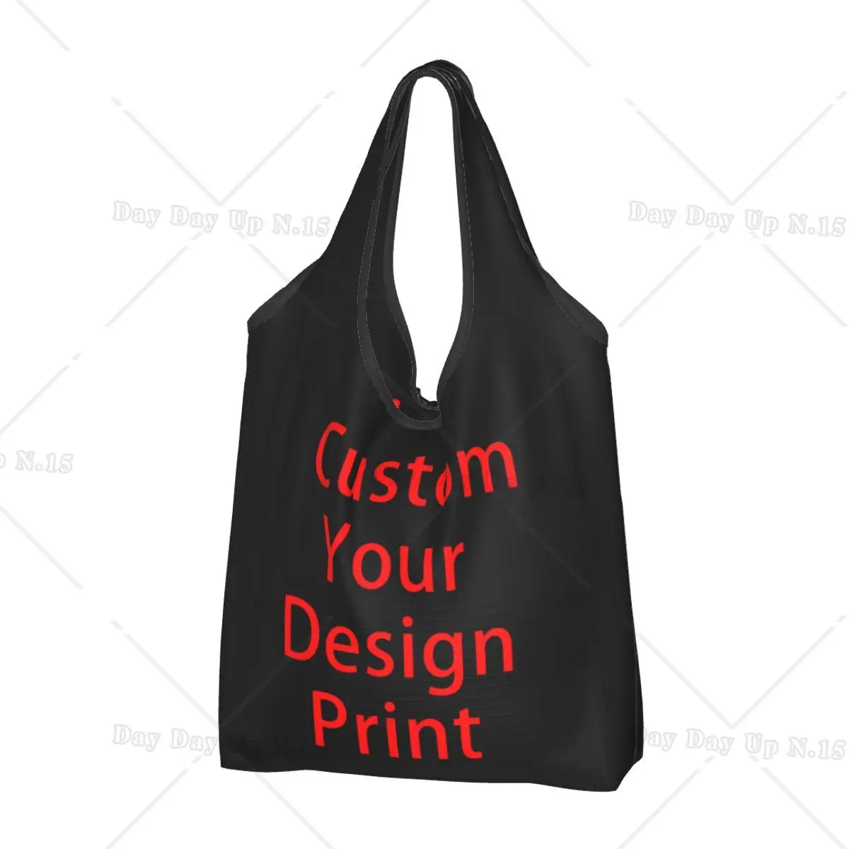 Custom Custom Your Design Shopping Bag Women Portable Large Capacity Groceries Customized Logo Printed Shopper Tote Bags