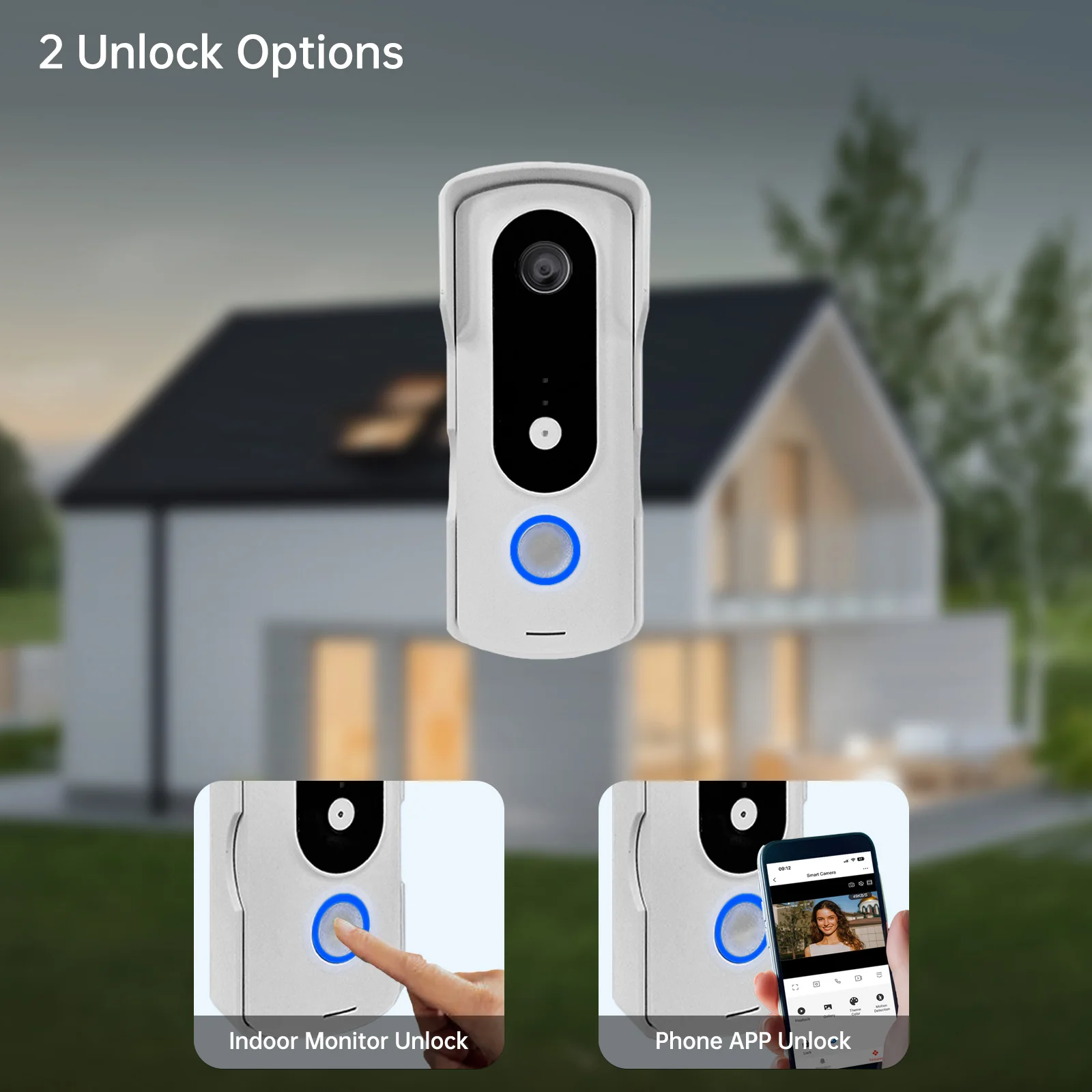 Video Intercom Video Doorbell Smart Home Intercom System 7 inch LCD Touchscreen Tuya WiFi 1080P 2 Wire for Villa D5