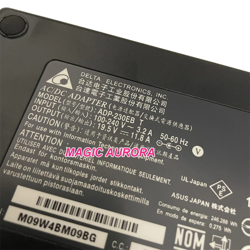 Imagem -04 - Genuine Delta 19.5v 11.8a 230w Carregador Adaptador de Corrente Alternada Adp230eb t para Msi P170m Gt72 Gt72s Gl75 Ge73 Gt70 16f4 G750 Gaming Laptop