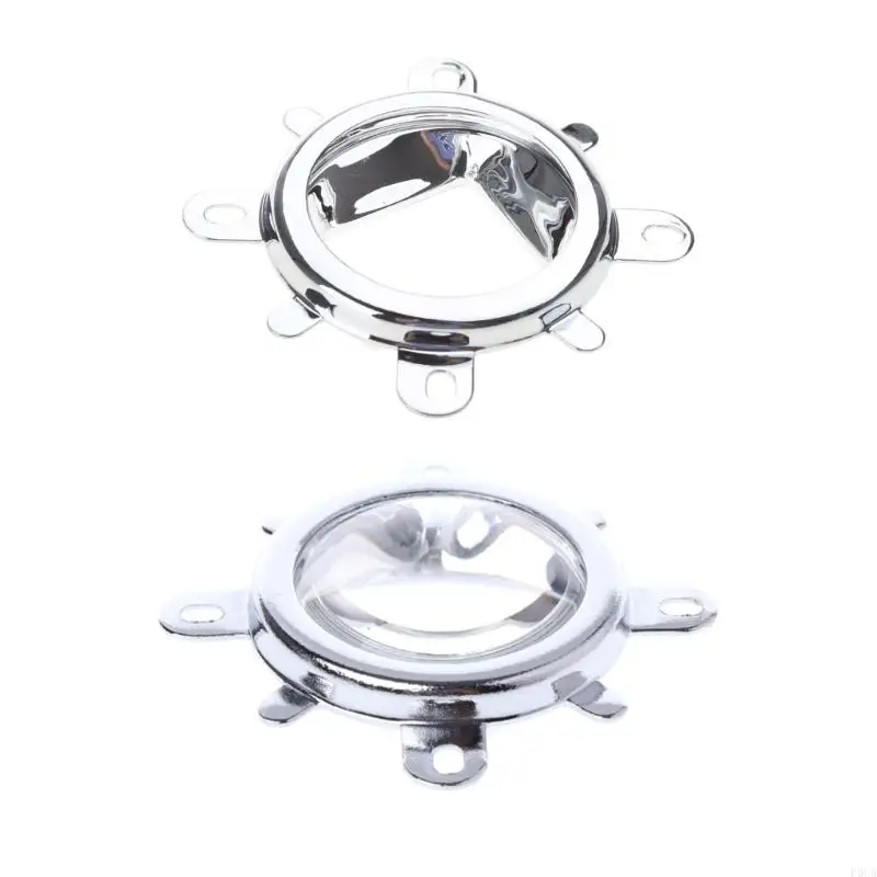 

P0UA 44mm LED Lens Optical Glass 60 Degree 50mm Reflector Collimator Fixed Bracket