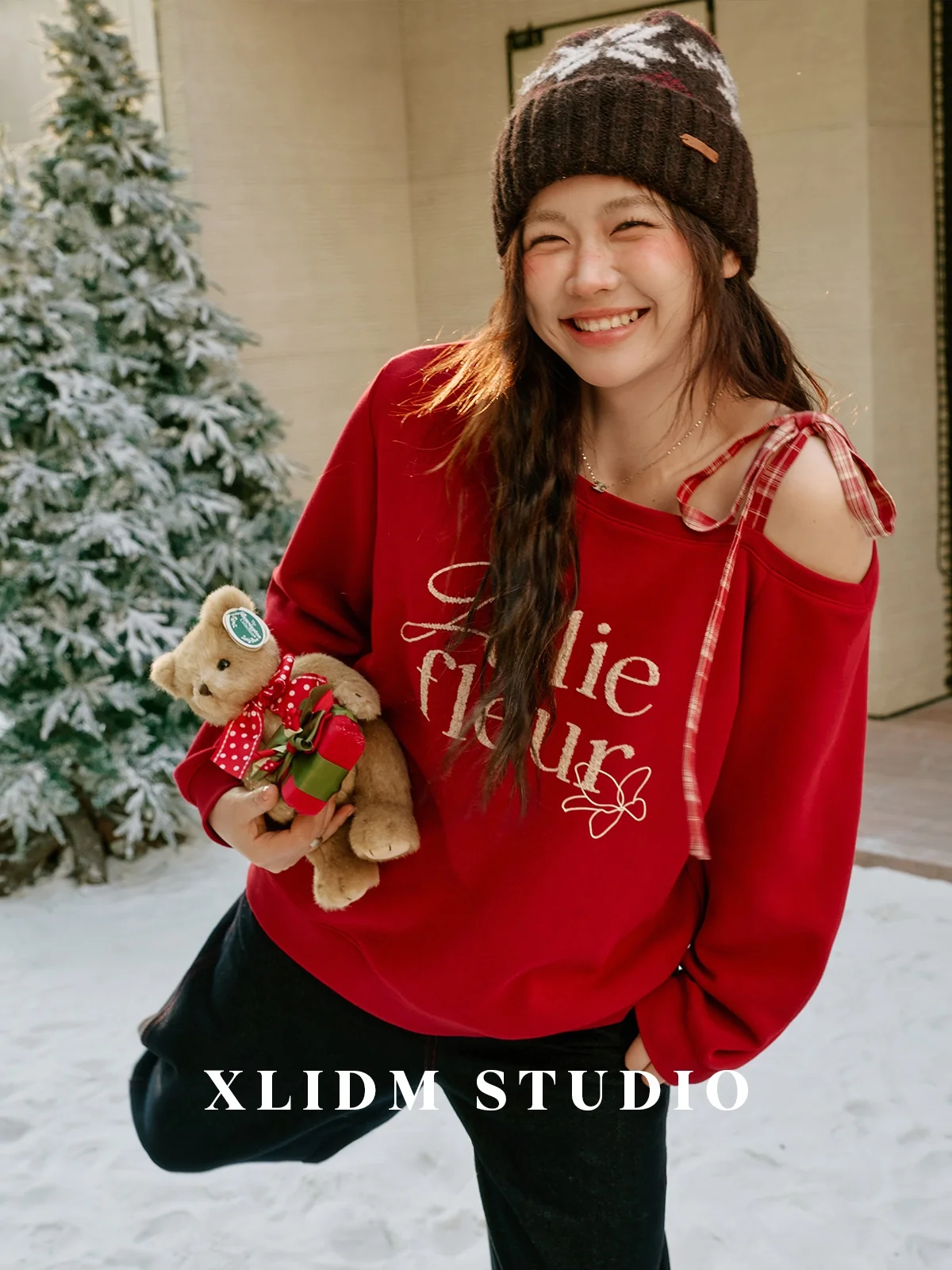 

Large Size Women's Slant oulder Tie Dye Sweatirt Spring New Color Colion Bead Embroidery One oulder Top Casual Loose...