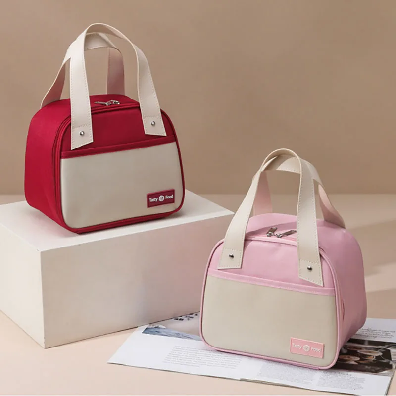 Маленькая портативная сумка для обеда на холодильник для женщин, детские школьные сумки для обеда, изолированная термоскладная водонепроницаемая сумка-холодильник для работы