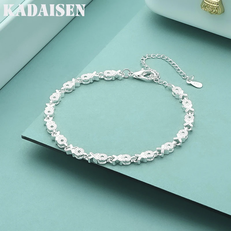 Hochwertiges Armband aus 925er-Sterlingsilber mit Kreuz-Anhänger für Damen, modisch, für Hochzeit, Party, schöner Schmuck, Geschenk