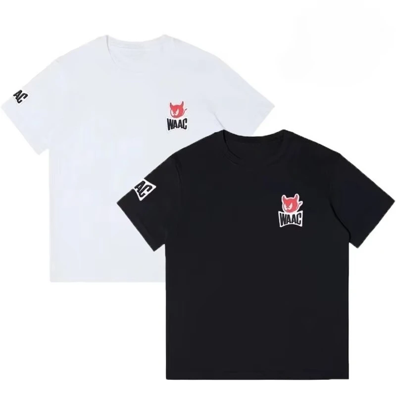 

WAAC Pure Cotton Short-sleeved T-shirt Stylish and Versatile Suitable for All Seasons Streetwear Oversized Loose Casual
