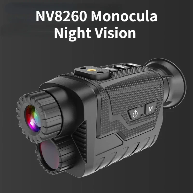 NV8260 Night Vision Head-mounted Monocular 400M Infrared Range  4K 1080P HD 8X Digital Zoom IP54 Waterproof Built-in battery