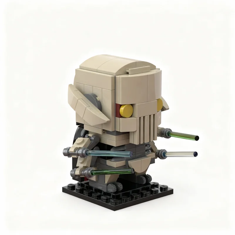 145 elementów MOC Brickheadz General Grievous Model Klocki Konstrukcyjne Prezent na Boże Narodzenie Kreatywna Edukacja Pomysł na Zabawę Klocki dla Dzieci