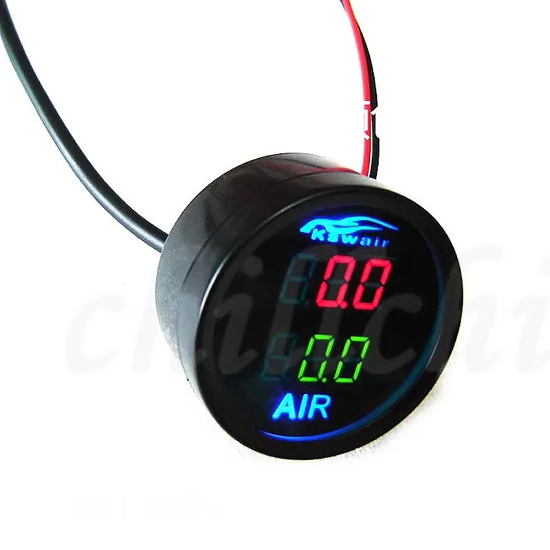 Gas Pressure Gauge Air Suspension Shockproof AIR Pneumatic Shock Absorbable Pressure Gauge Double Color Two Group Display