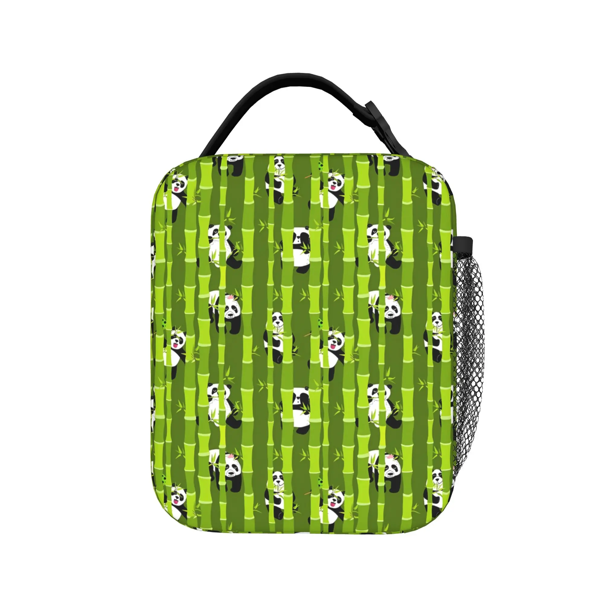 Panda And Bamboo Lunch Bag For Child  Designer Lunch Box Casual Office Cooler Bag Portable Insulated Oxford Tote Food Bags