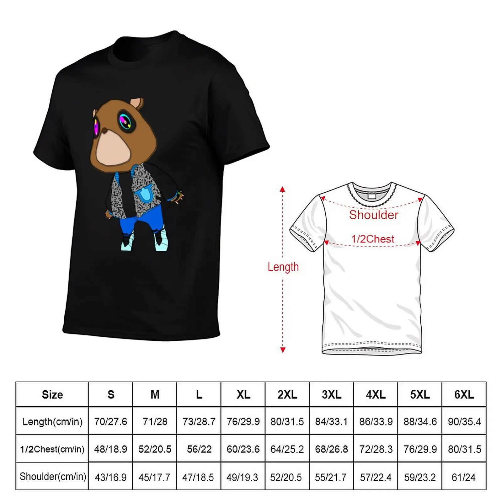 Graduation bear T-Shirt man t shirts for men man t shirt cotton T-Shirt