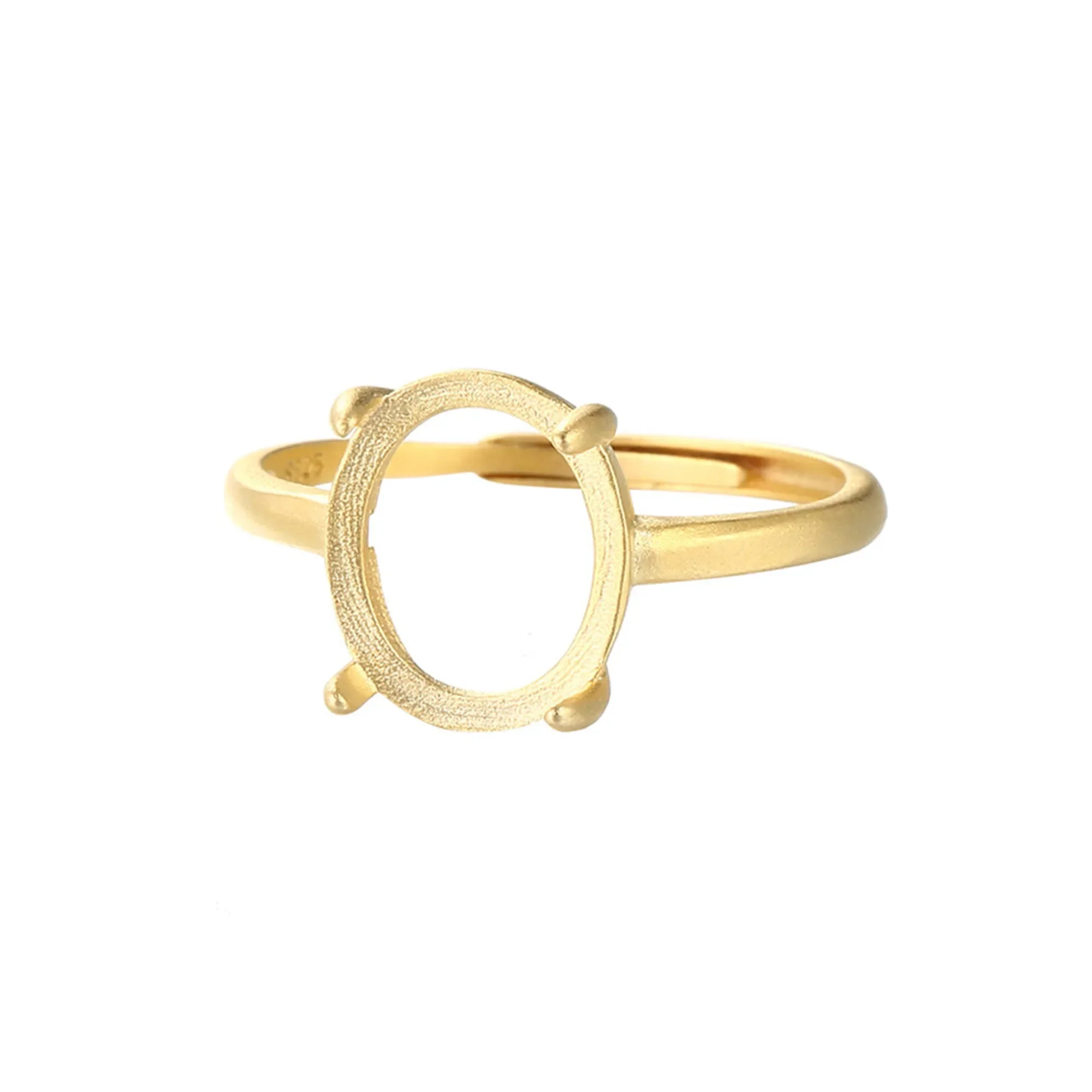 

Ring Blank for 7x9mm/8x10mm/9x11mm/10x12mm/12x16mm/13x18mm Oval Cabochons 925 Silver Adjustable Ring Setting