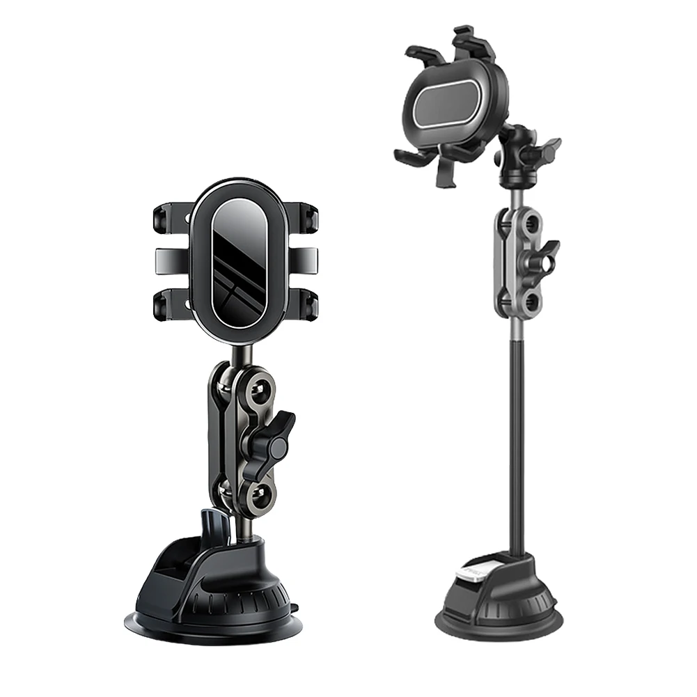 Car Shooting Mobile Phone Bracket Adjustable Self-driving Sucker Bracket Anti-Shake Cell Phone Stand for Car Window Windshield