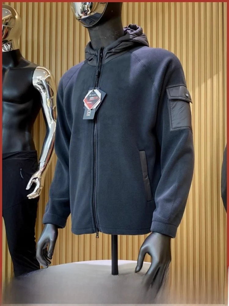 

Heavyweight 580g down Jaet Outdoor ex Autumn Winter Warmth Elastic Hooded Coat Polyester Fiber Sports Sle Zipper Closure