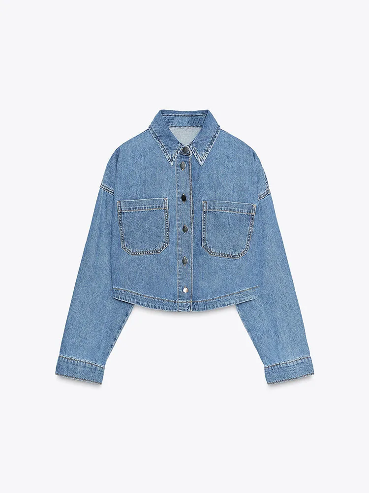 ชุดเดนิมลำลองสำหรับผู้หญิงมาใหม่ประจำฤดูใบไม้ร่วง พร้อมเสื้อคอปกพับลงและกางเกงขายาว ชุดเซ็ตสวมใส่สบาย ทันสมัย เหมาะสำหรับผู้ใหญ่