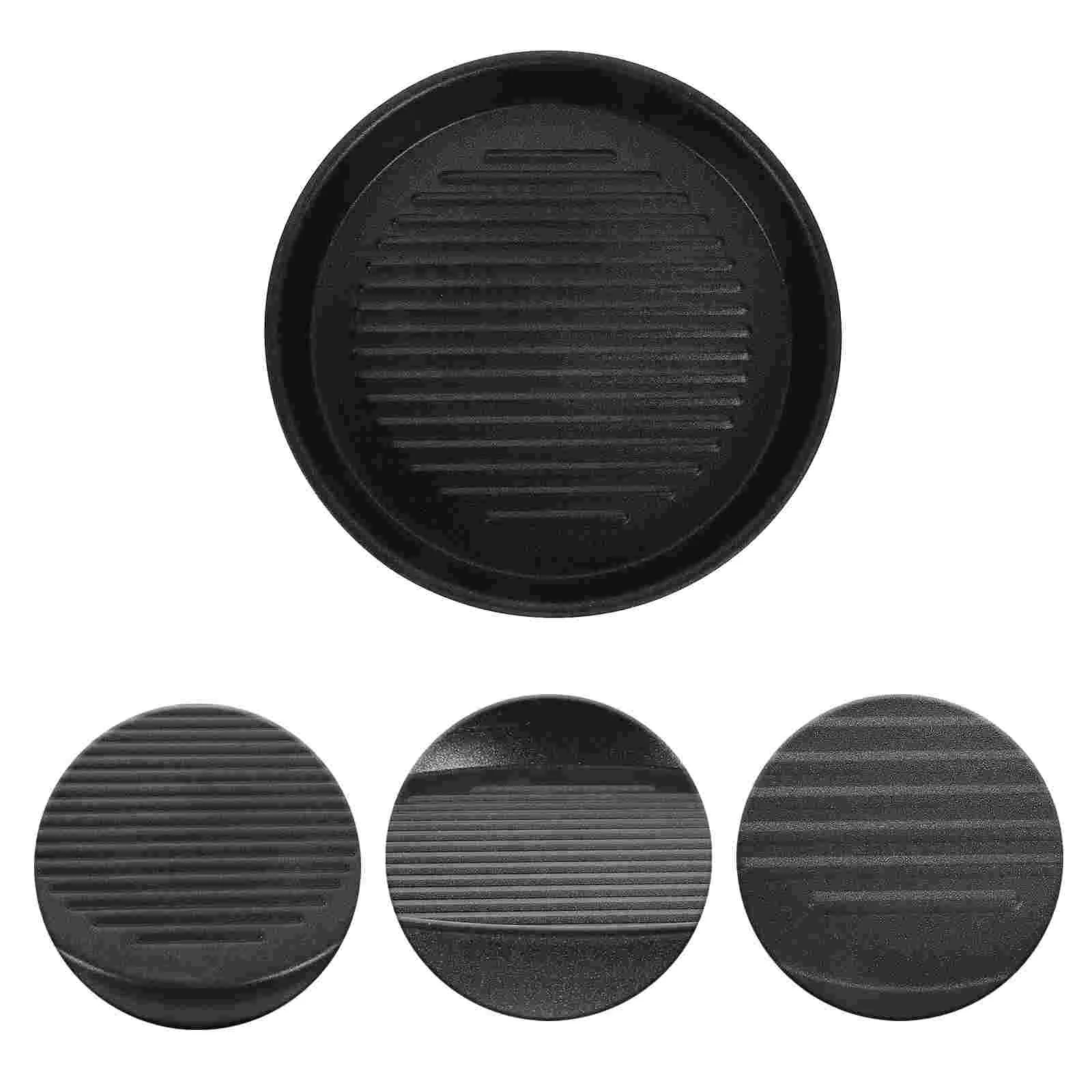 

Flat Top Grill Frying Pan Outdoor Supply Kitchen Steak Plate Home Barbecue Black Aluminum