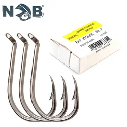 NGB 50-100PCS 92553NL OCTOPUS HAAK Koolstofstaal Zeevishaken Met Geringd Prikkeldraad Jig Lokken Haken Vissen accessoires
