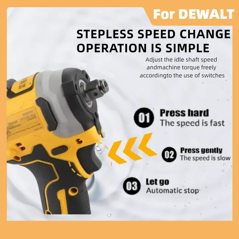 For Dewalt DCF850 Rechargeable Cordless 20V Cordless Impact Wrench, Lithium Electric Battery, Power Tools