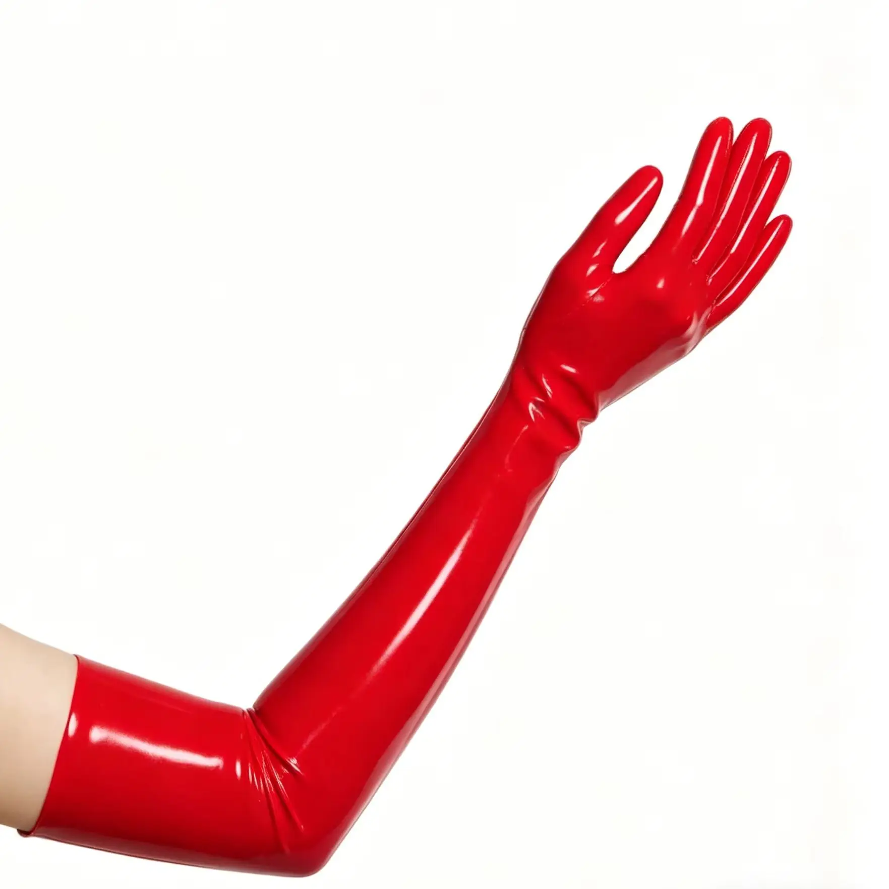 Latex-Fünf-Zehen-Gummisocken, glänzende, knöchellange Gummisocken
