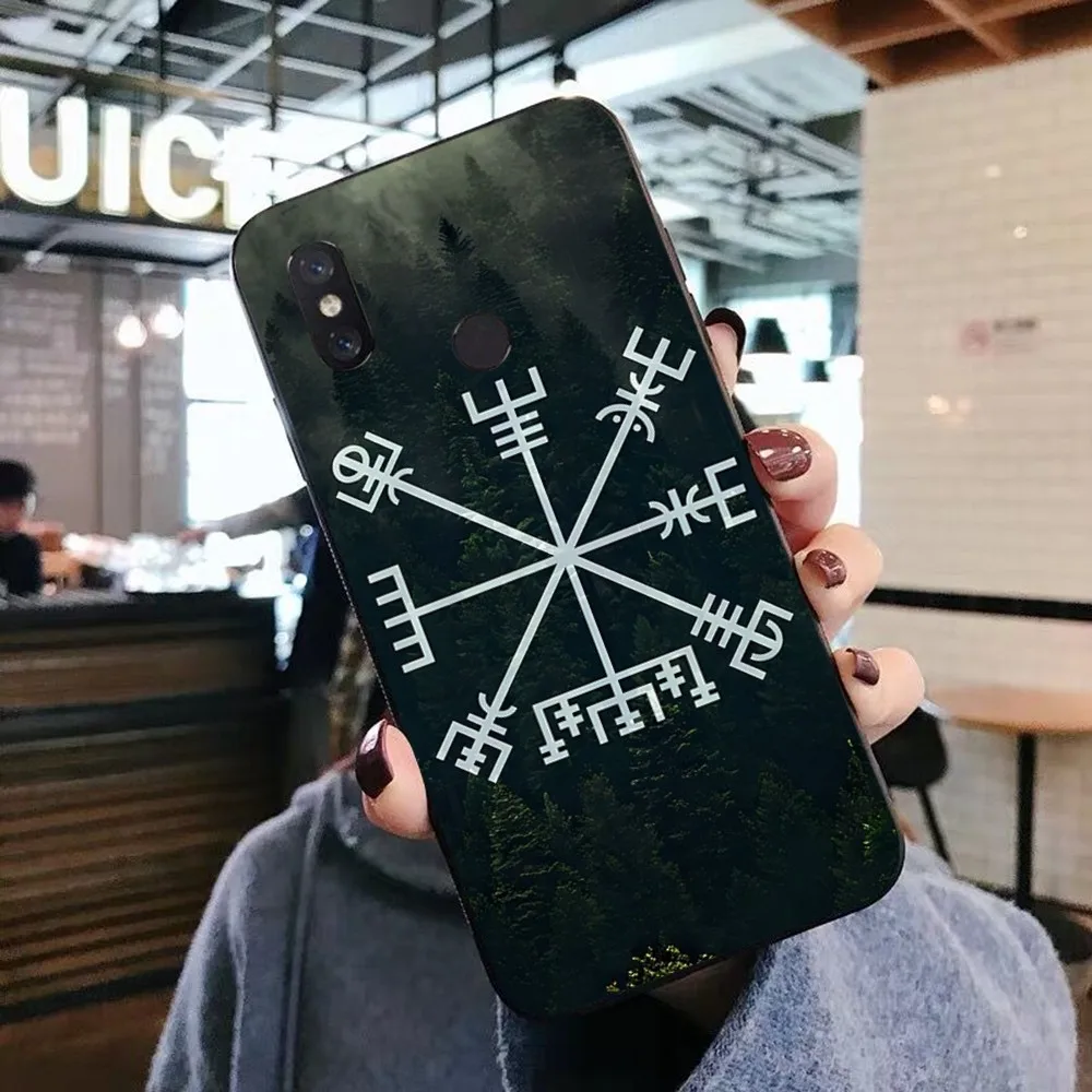 V-Viking Vegvisir Logo Phone Case For Xiaomi Mi 5X 8 9 10 11 12 Lite Pro 10T PocoX3pro PocoM3 Note 10 Pro Lite