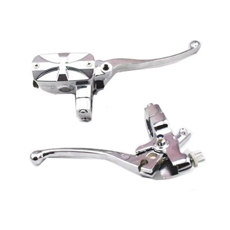 

Chrome 1" 25mm Handlebar Control 14mm bore Oil Reservoir Brake Clutch Lever Motorcycle Cruiser Bobber Chopper Touring