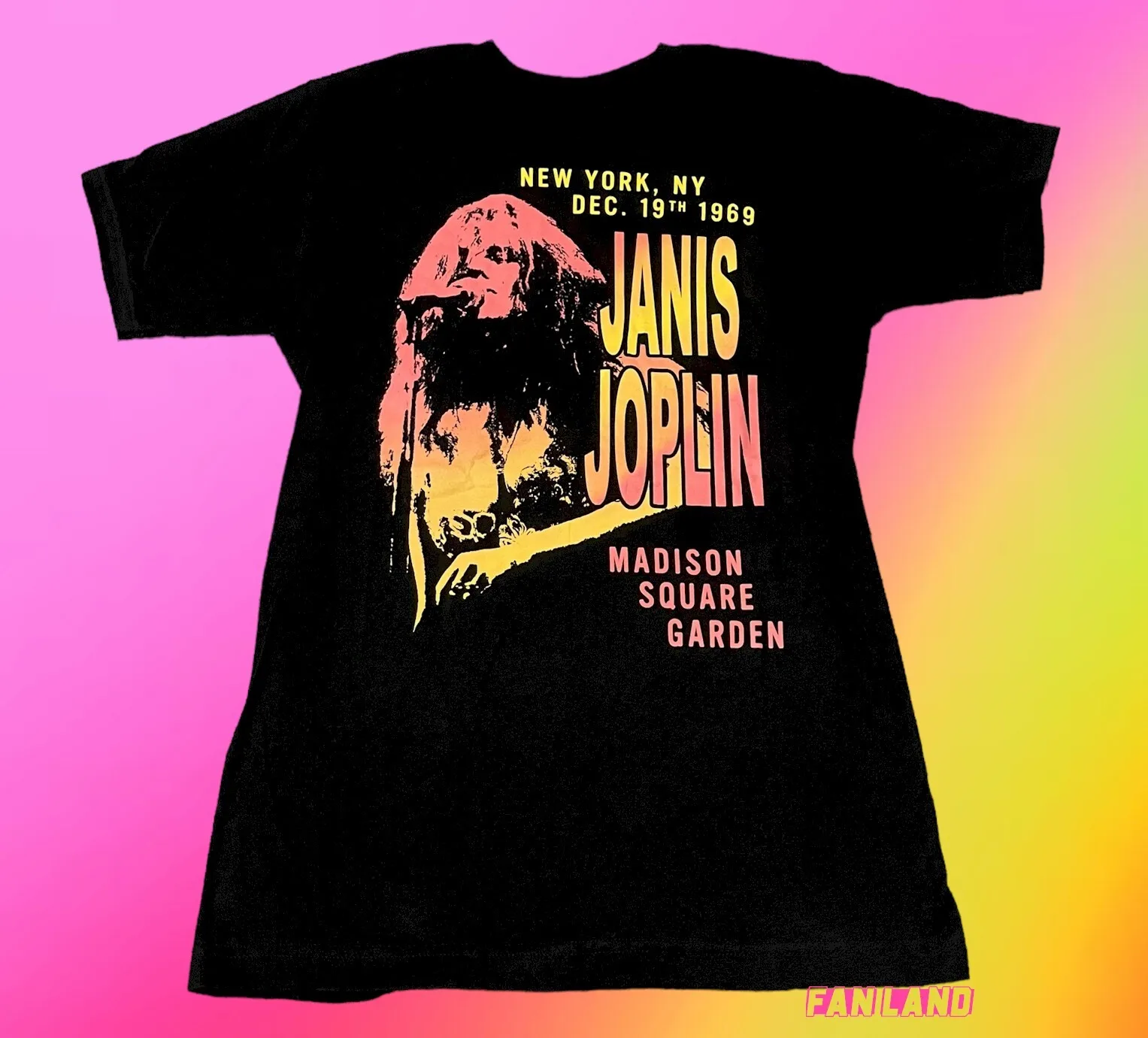 New Janis Joplin New York 1969 Classic Rock Mens Vintage Concert Tshirt