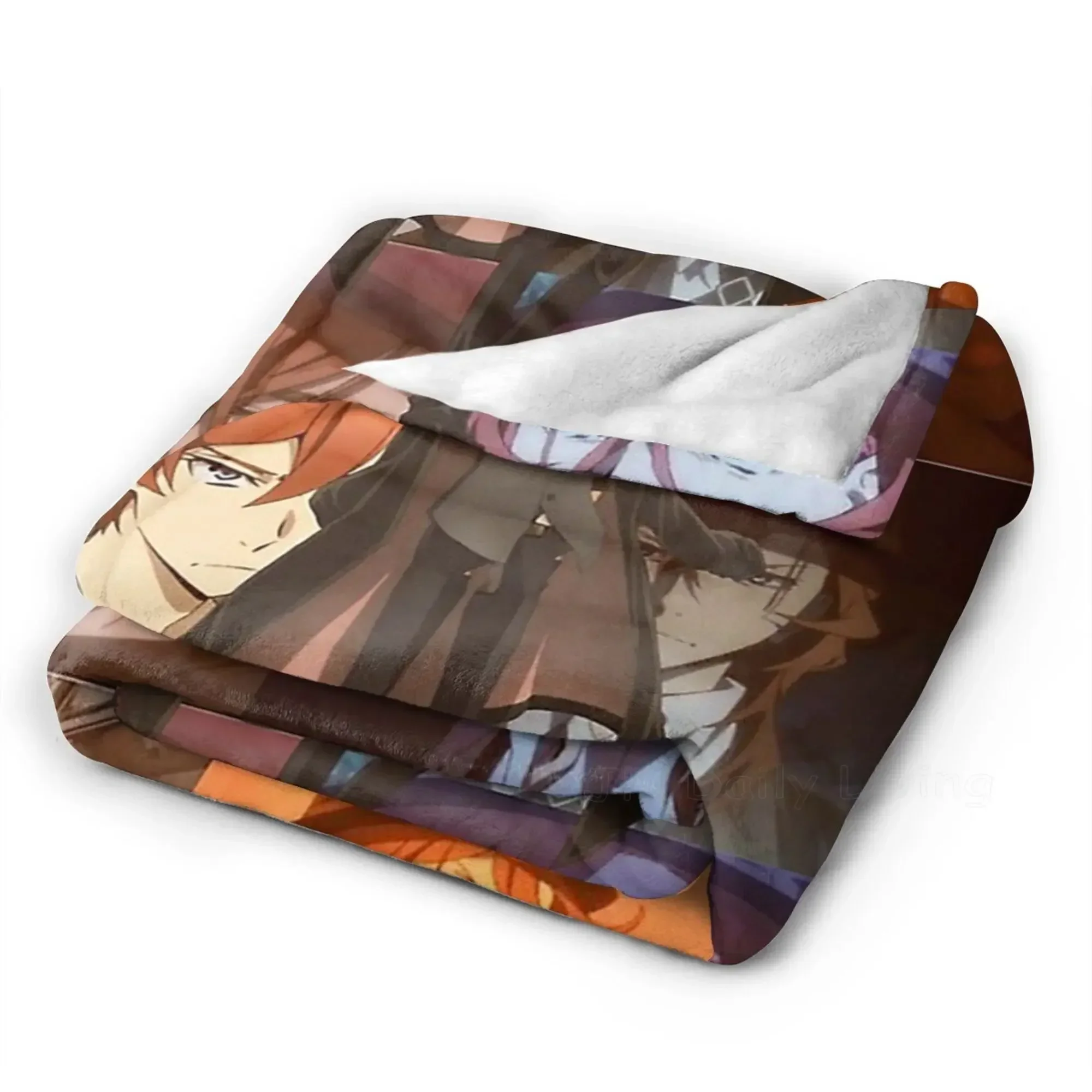 Bungou Stray Dogs Nakajima Atsushi TV Series Chuuya Nakahara Flannel Blanket Soft Warm Cozy Lightweight Blanket for Kids Adults