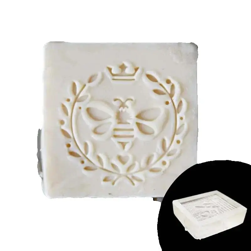 Queen Honey Handmade Soap Stamp Bee Pattern Diy Natural Soap Making Stamp Tool Transparent  Soap Chapter Custom Gift EZ0198MF