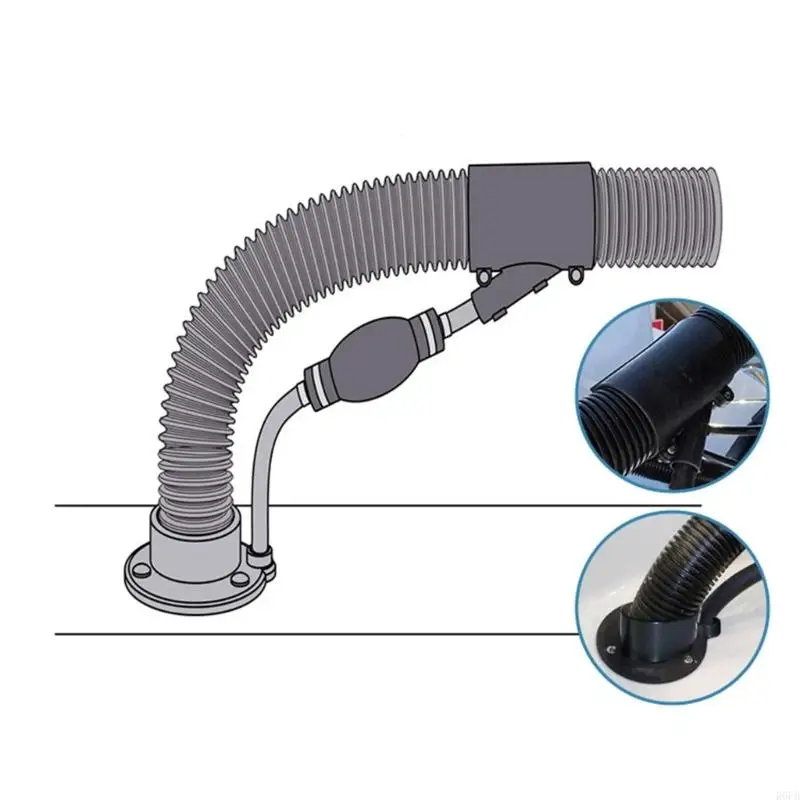 Waterproof Boat Cable Connector with Protective Sleeve & Base Anti Corrosion Wiring Grommet for Marine Wiring Systems R6FB