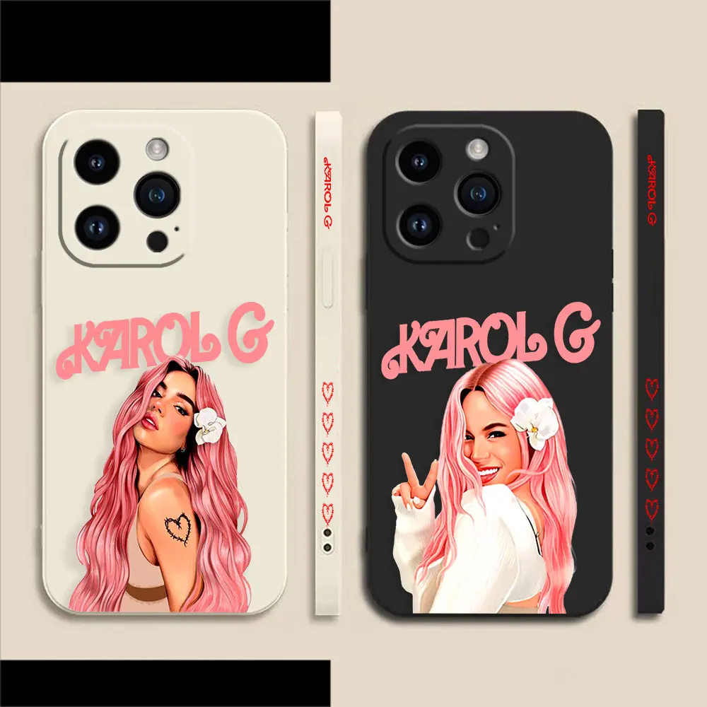 Pop Singer K-Karol G Phone Case For Apple iPhone 14 13 12 11 Pro XS Max Mini X XR SE 7 8 6 6S Plus Case Funda Cqoue Shell Capa