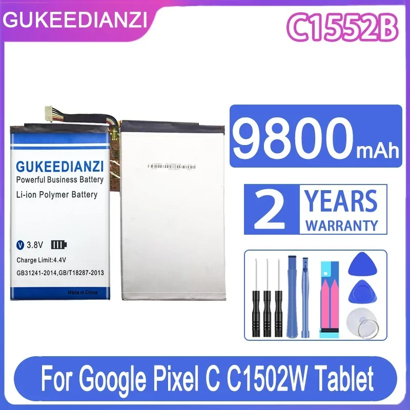 

GUKEEDIANZI Replacement Battery C1552B 9800mAh For Google Pixel C C1502W Tablet Bateria