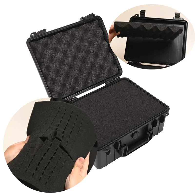 Waterproof Hard Carry Case Bag Tool Case With pre-cut Sponge Storage Box Safety Protector Organizer Boxs Hardware Toolbox