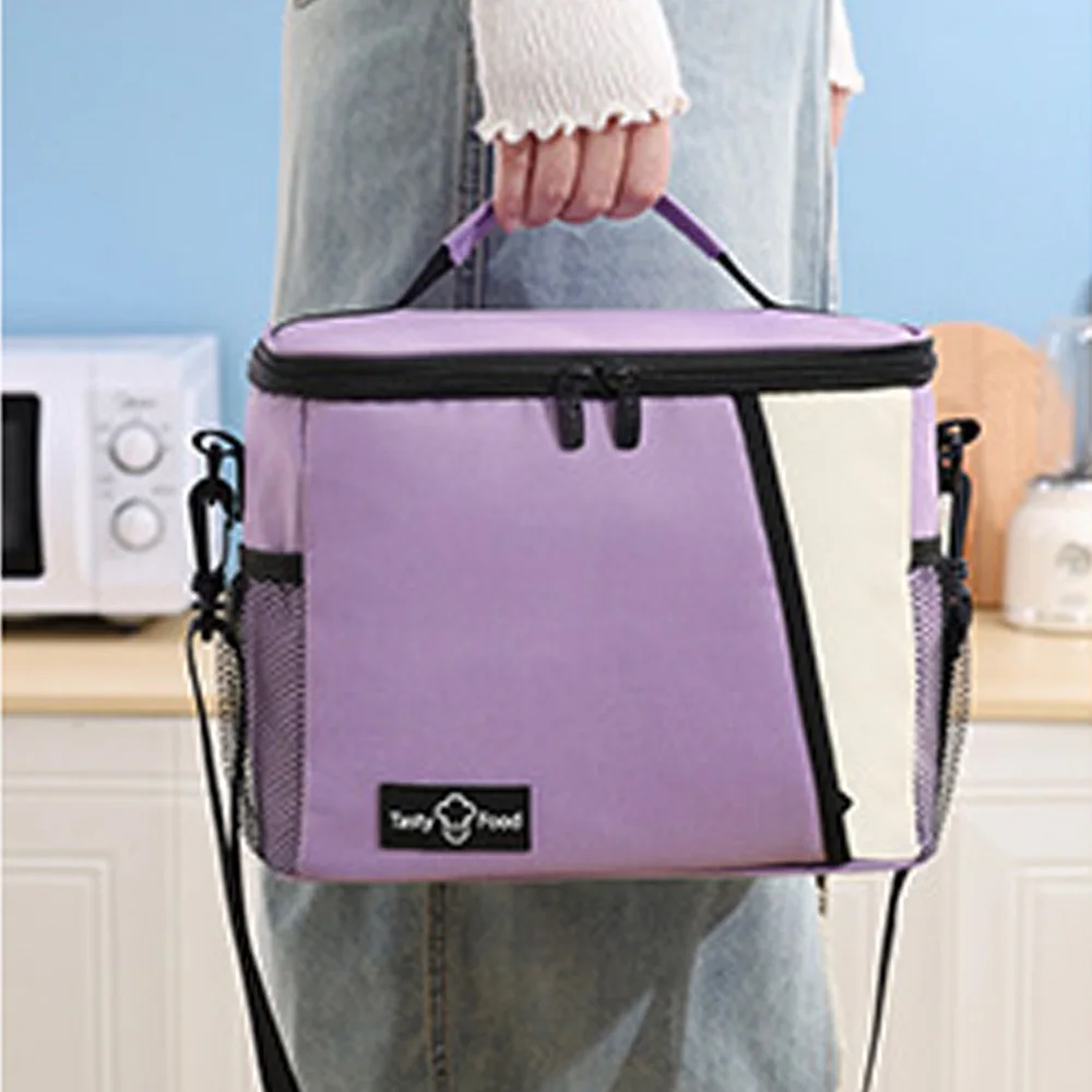 Dopamine waterproof bento bag with large capacity, can be carried across the lunch box bag, outdoor picnic PEVA ice pack, one sh