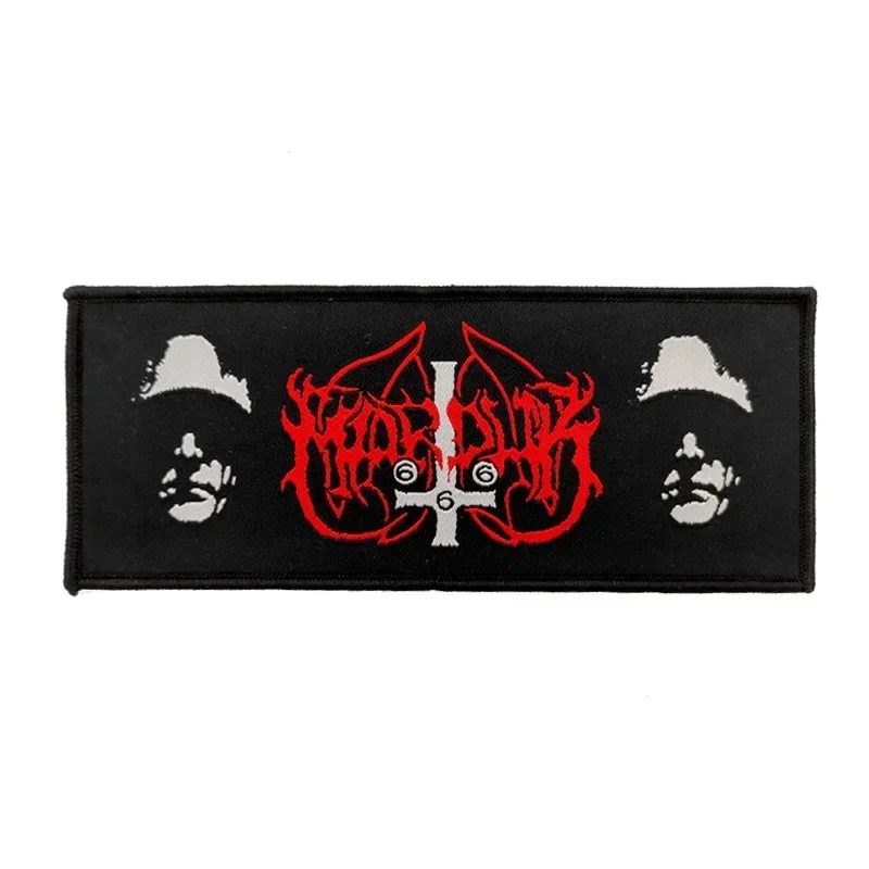 Marduk Black Gold rock band Personalized Patches Black Sexy Embroidery Shirt Tactical Stickers Iron on Transfer for Clothing