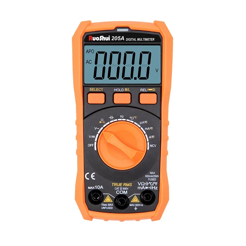 Digital Multimeter AC/DC Ammeter Volt Tester Meter 6000 Counts Multimetro with Temperature LCD Backlight Portable New Multimeter