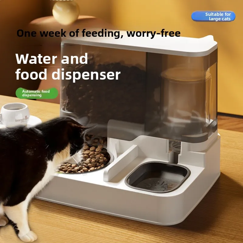 Automated Ceramic  Dog Bowl Water Feeder Integrated Pet Drinking Bowl Smart Pet Feeder Dishwasher Safe  Dog Feeder