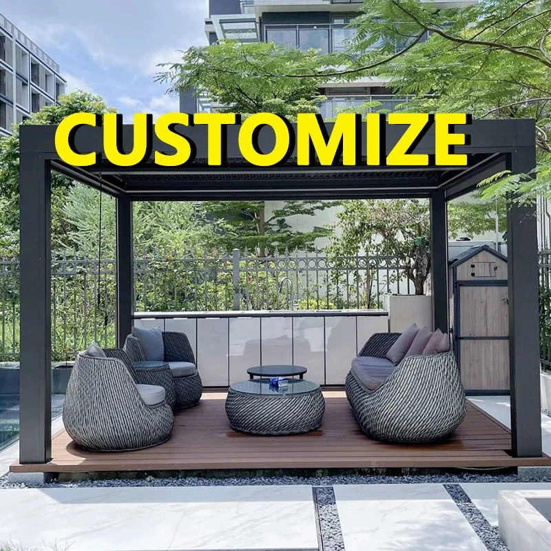 

Any Size Custom Aluminum Alloy Pergola Heavy Duty Durable Waterproof Sunproof Outdoor Patio Backyard Pool Garden Easy Install