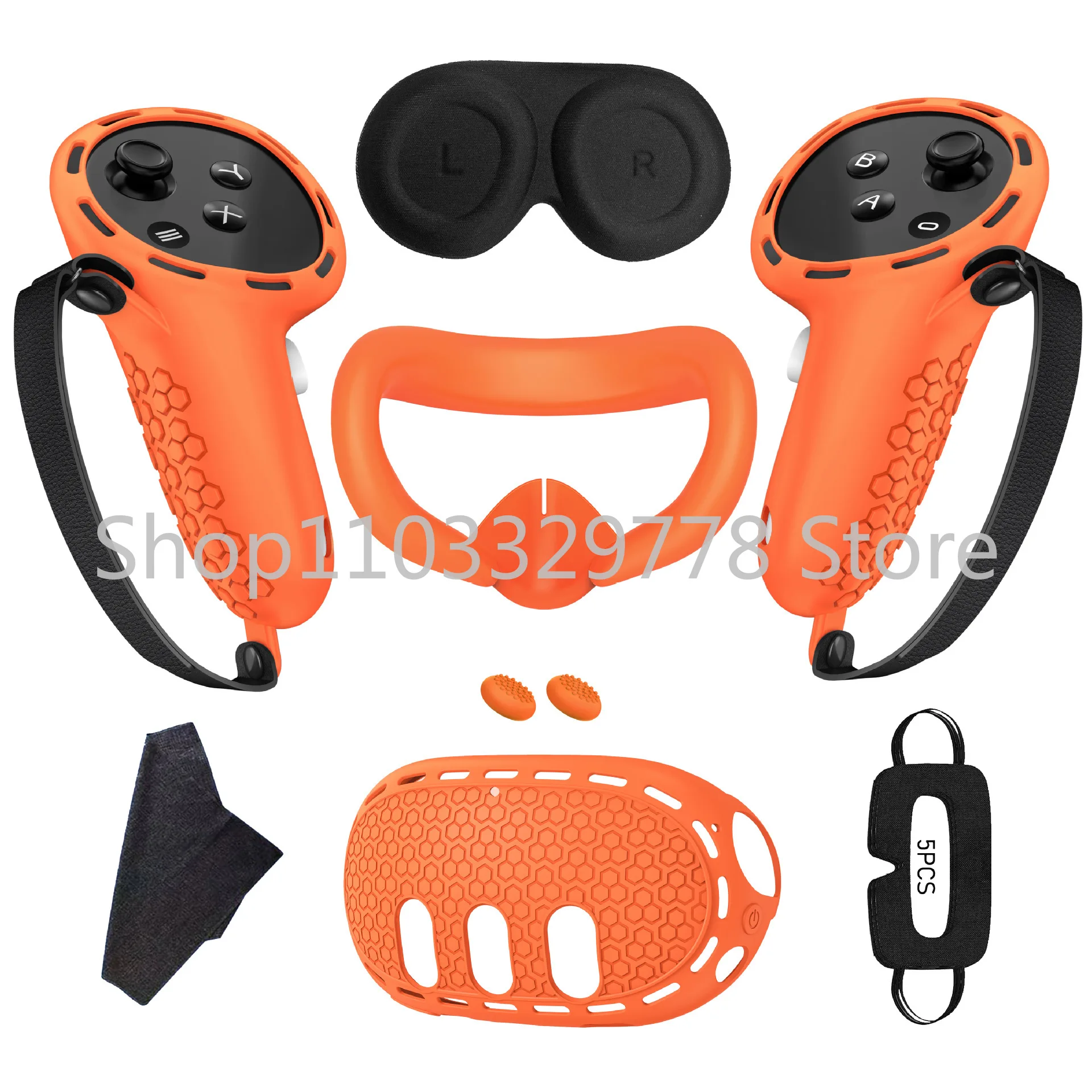 Applicable Meta Quest3 Protective Case Host Silicone Quest3 Suit Seven-Piece Handle Sleeve Silicone Mask