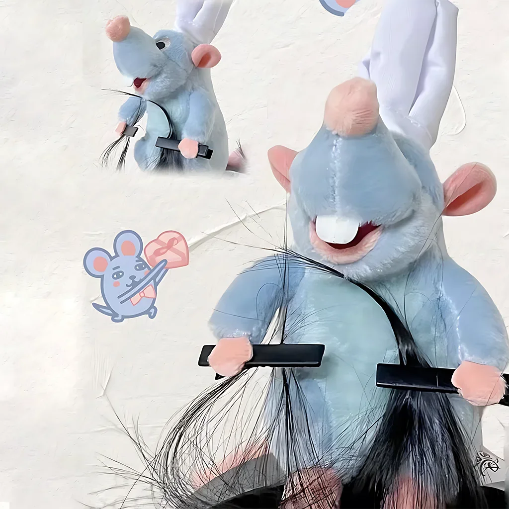 10PC Headband Cartoon Mouse Hairband New Cartoon Plush Doll Headband French Wide-brim Hairpin Photo Headwear Creative Girl Gift