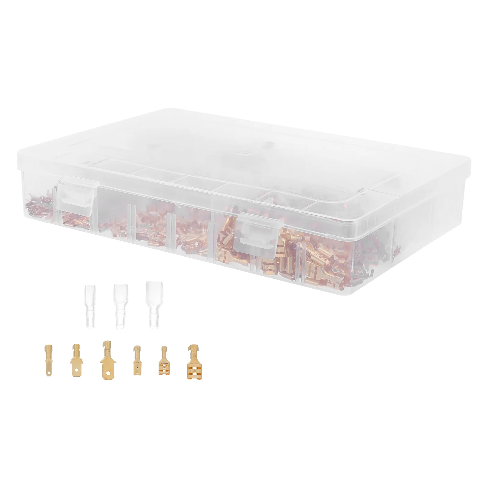 

900pcs Quick Splice Connector Gold Wire Terminal Blocks Insulating Sleeve For Electrical Wiring Car Audio Speaker Crimp Terminal