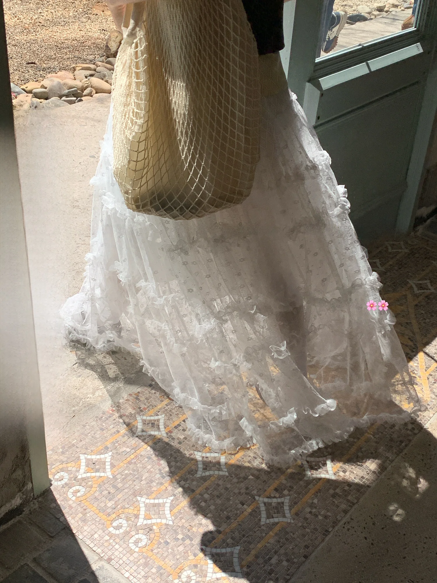 

Sinbounboun Half Skirt A-Line Flounce Net Gored Skirt High Waist Nylon Fabric No Stretch Spring 2026 Style for Ladies