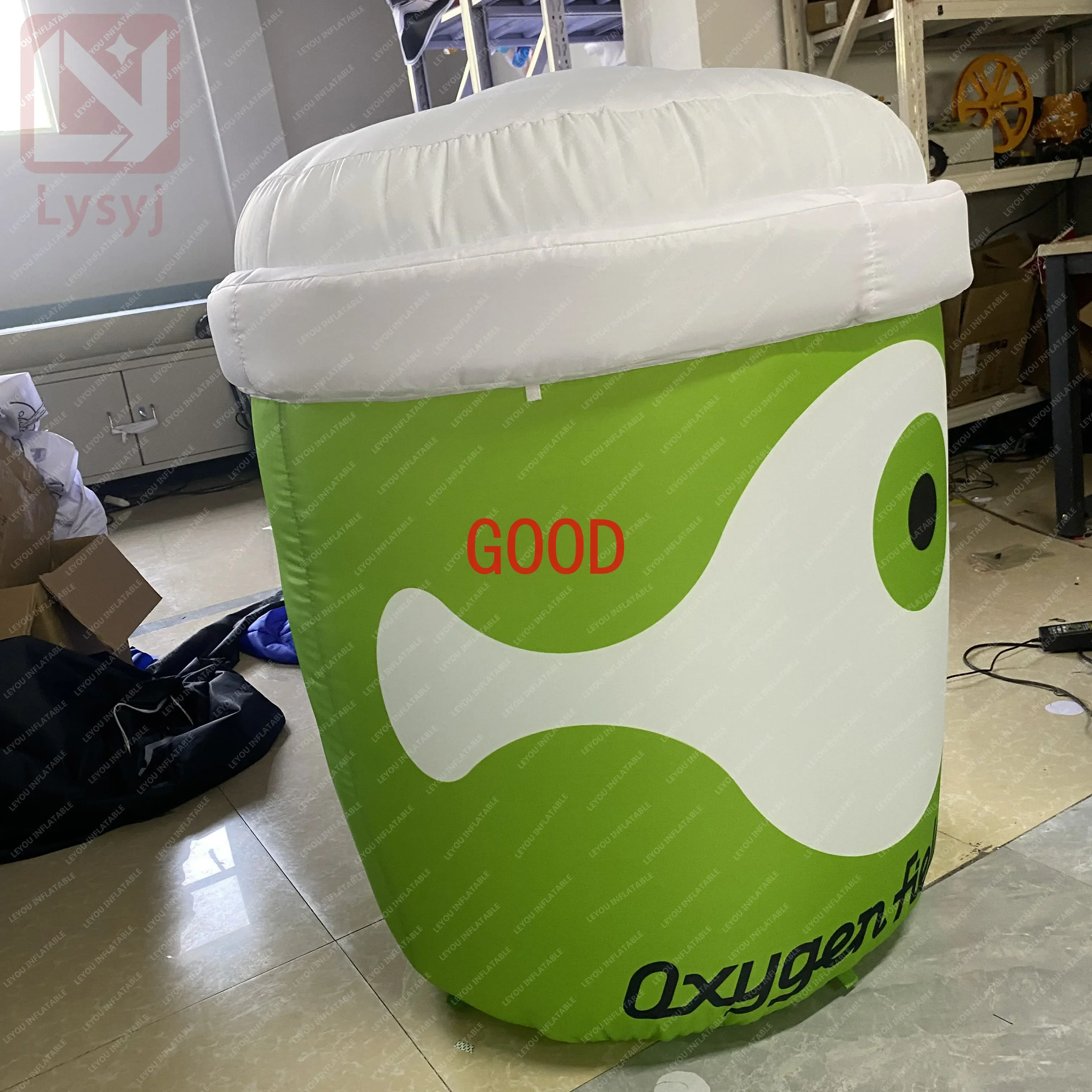 2M 3M Günstige künstlerische riesige aufblasbare Tasse zum Mitnehmen/Becher mit individuellem Logo/Musterdruck, erhältlich für Event-Café-Dekoration