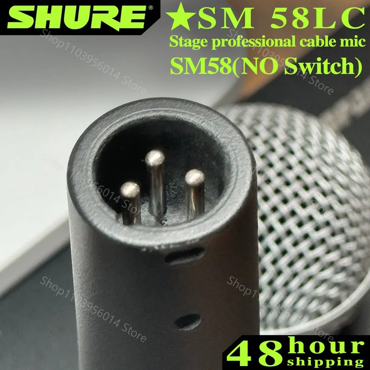 3PCS Shure SM58 Wired Microphone Karaoke Live Stage Concert YouTube Professional Recording Microphone Dynamic Volume Microphone